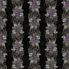 Web of Roses - Floral Stripe Purple/Black | 10211-J