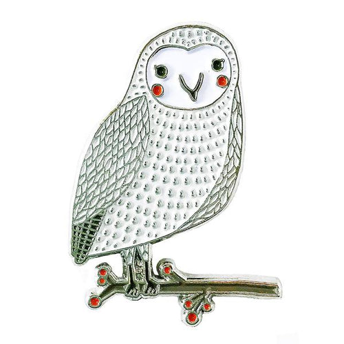 Gingiber | Enamel Pin - Merriment Snow Owl