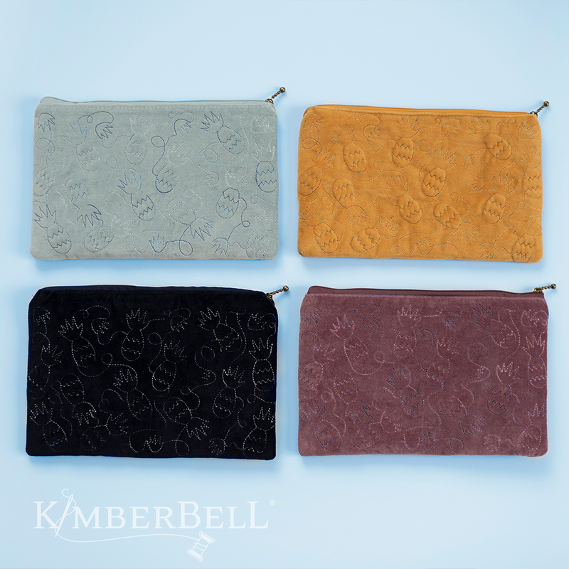 Kimberbell Digital Dealer Exclusive 2022 | February - Trapunto Pineapple Zipper Pouch KIT ***