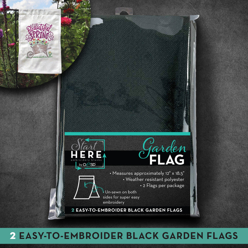 OESD | Easy Sew Garden Flag - Black