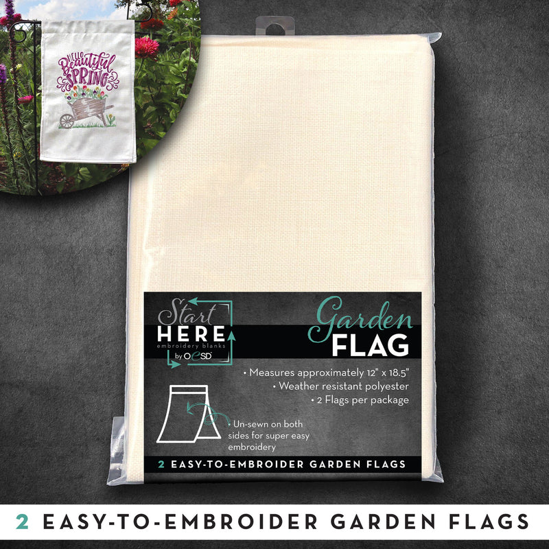 OESD | Easy Sew Garden Flag - Natural