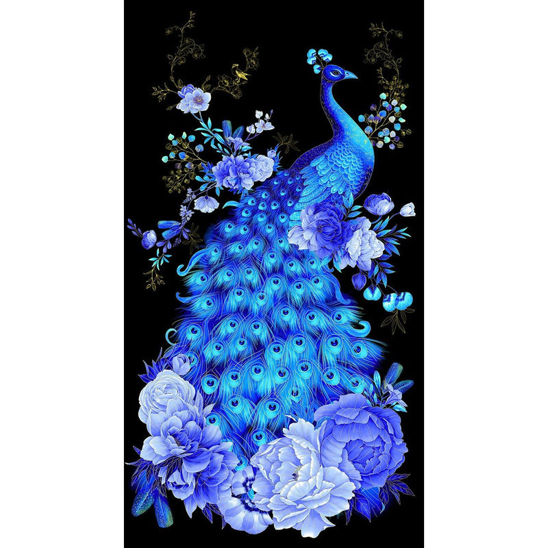 Royal Plume - Metallic Peacock Panel | PANEL-CM1560