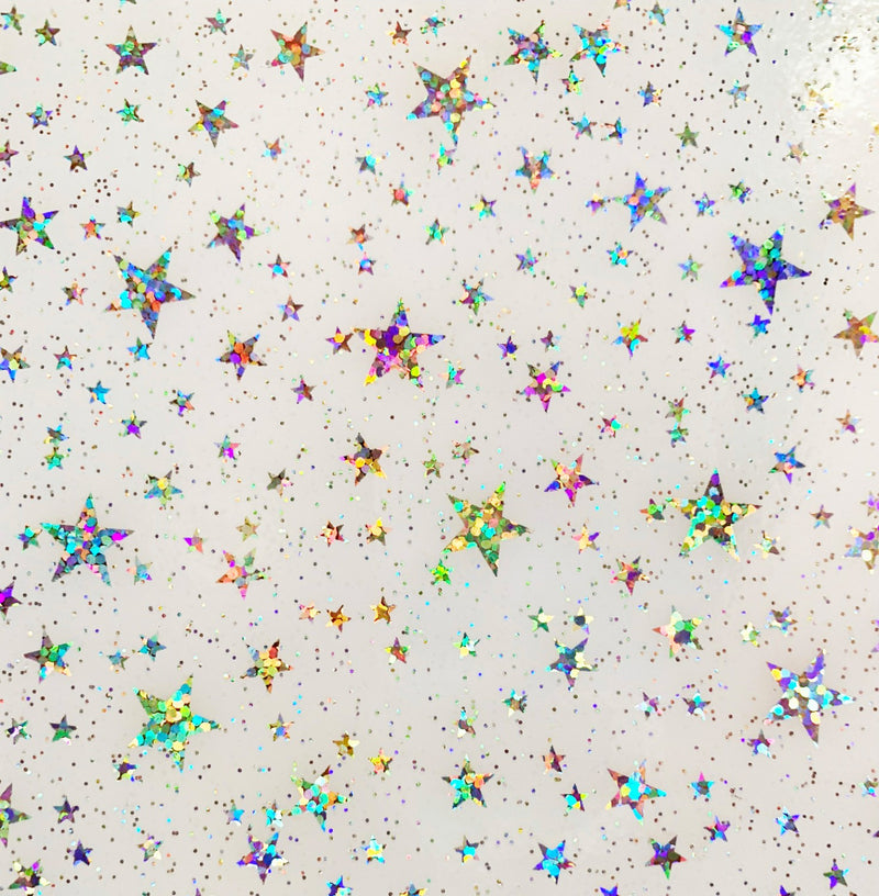 Sew Hungry Hippie | Vinyl Glitter Stars Clear