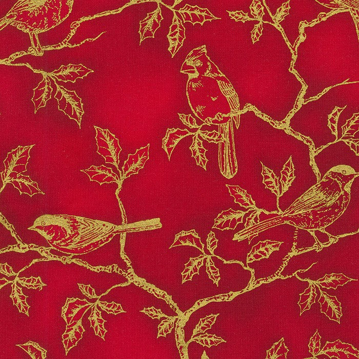 Holiday Flourish 15 - Holly Branches Crimson | SRKM-20782-91