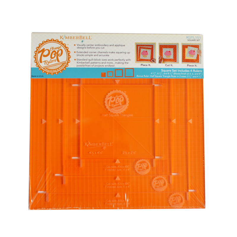 Kimberbell Designs | Orange Pop Rulers square set