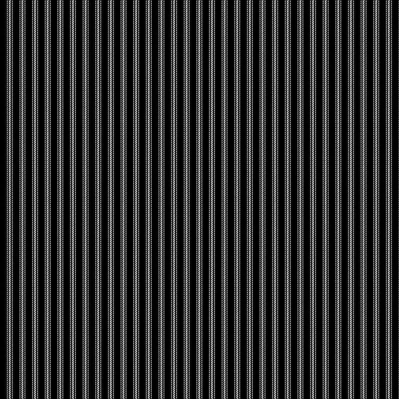 Stitching Housewives Stripes - White Ticking Stripe on Black | 9826-99