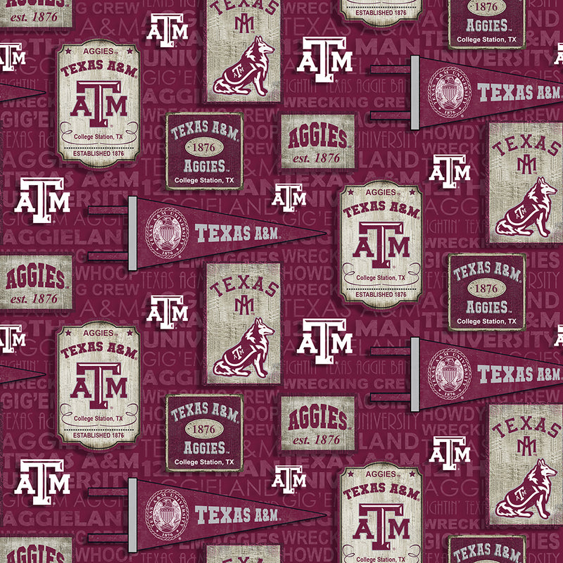 College Cotton - Texas A&M Vintage Pennant | TAM-1267