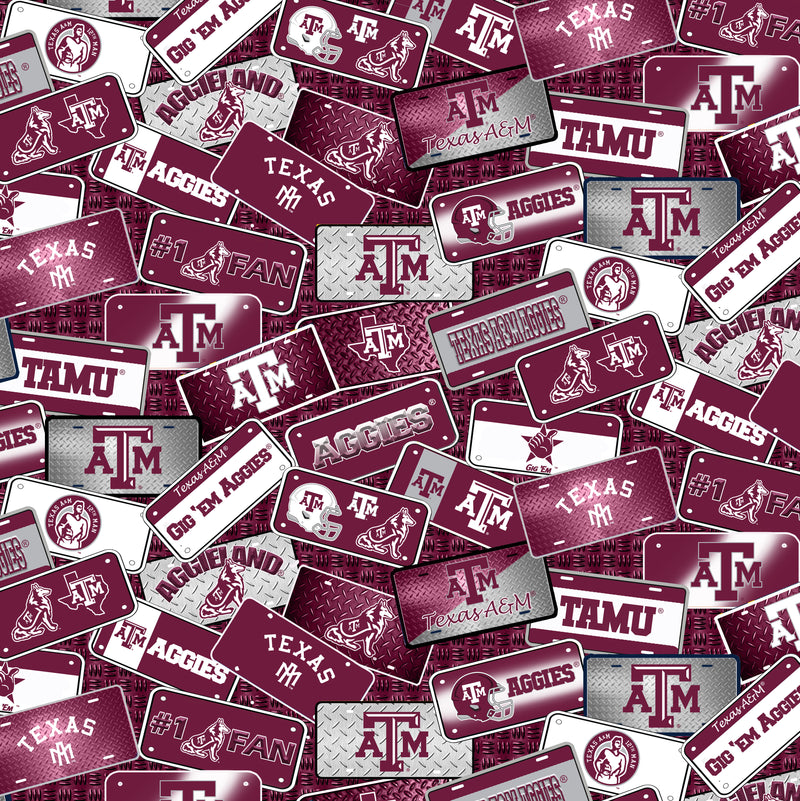 College Cotton - Texas A&M License Plate | TAM-1210