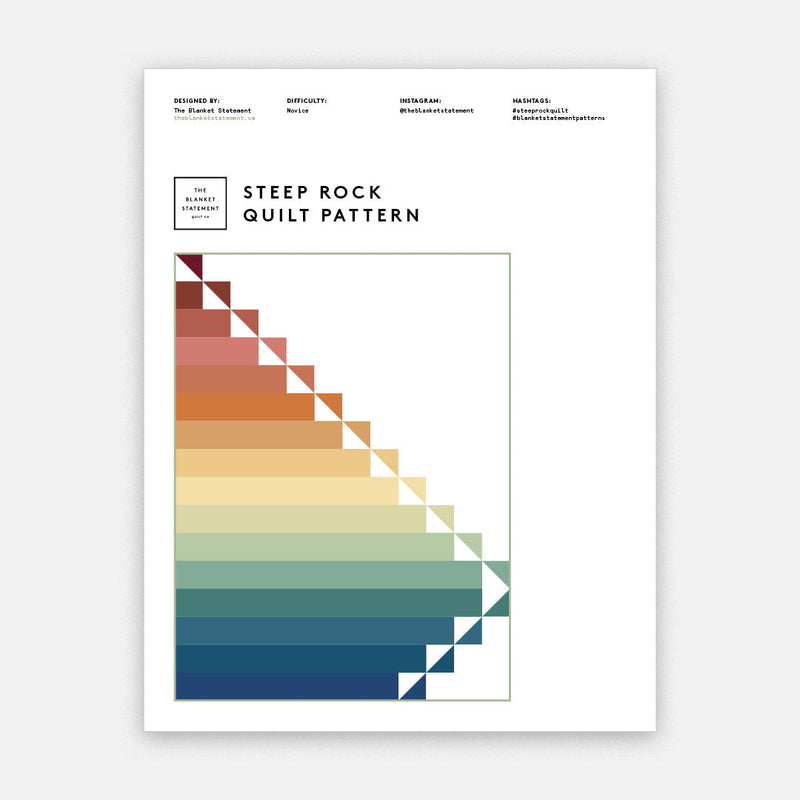 Steep Rock Quilt Pattern | The Blanket Statement Quilt Co.