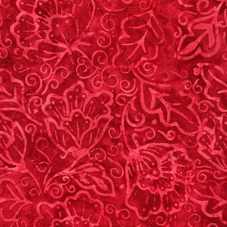 Tonga Batik - Joy Stamped Floral Outlines Batik | B8771-JOY