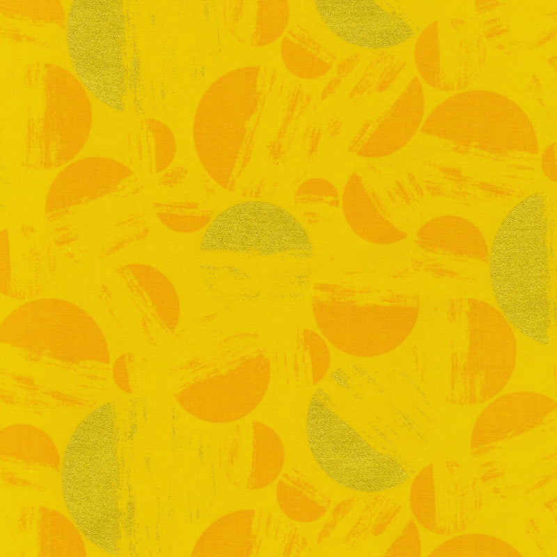 Brushy - Circles Sunflower Metallic | WELM20971125