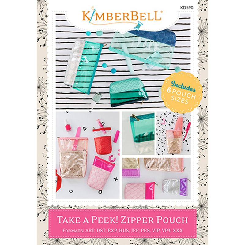 Kimberbell Designs | Take a Peek! Zipper Pouch- Machine Embroidery