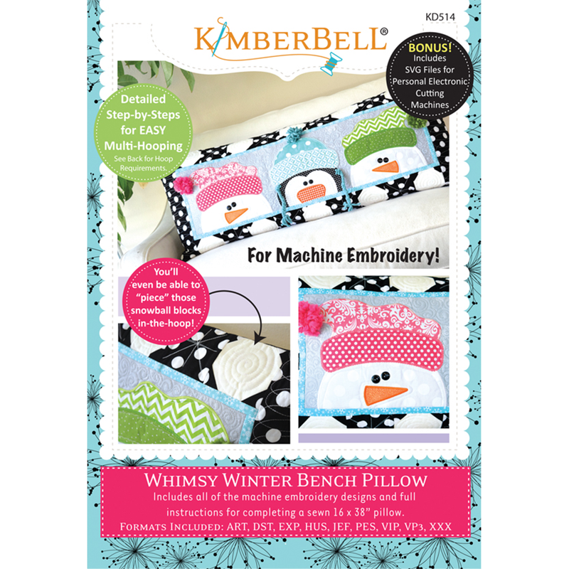 Kimberbell Designs | Whimsy Winter Bench Pillow - Machine Embroidery