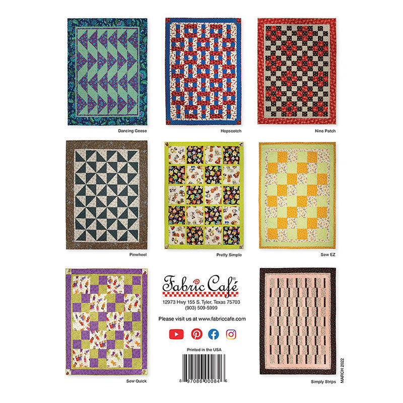 3-Yard Quilts on the Double Booklet by Fabric Cafe/Donna