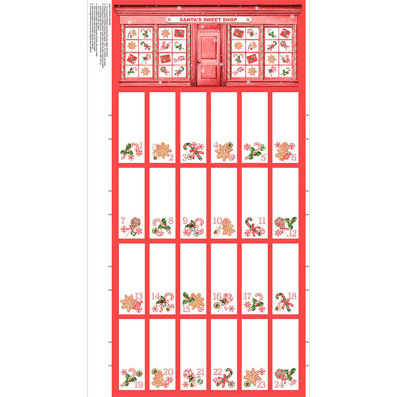 Peppermint Candy - Advent Panel Red Multi | DP24621-24