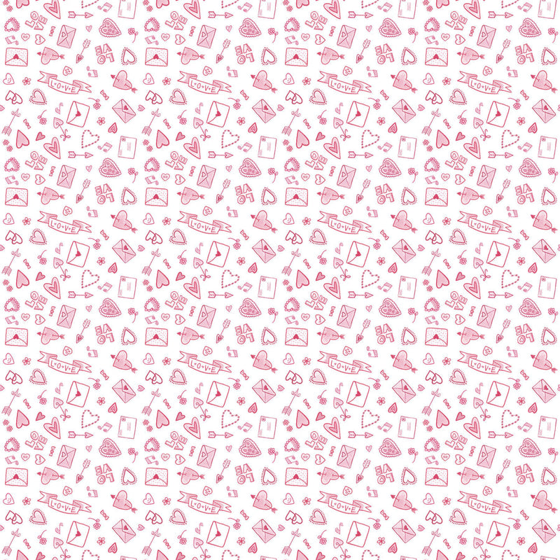 Flirty - Love Doodles Pink | 10131-21