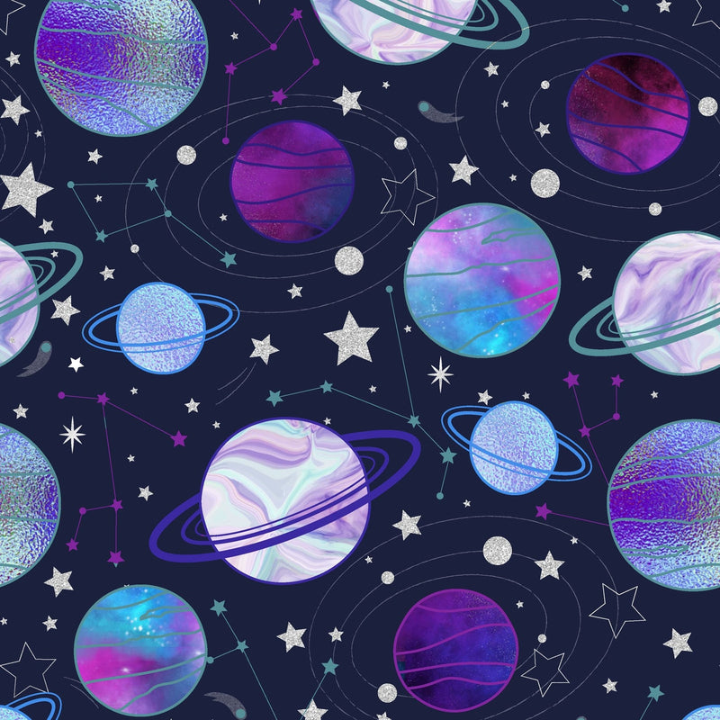 Starlight - Planets Glitter | 18047-NVY