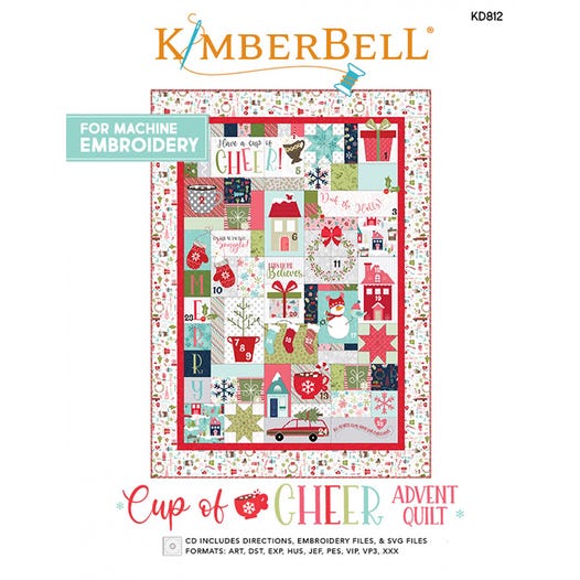 Kimberbell Designs | Cup of Cheer Advent Quilt - Machine Embroidery