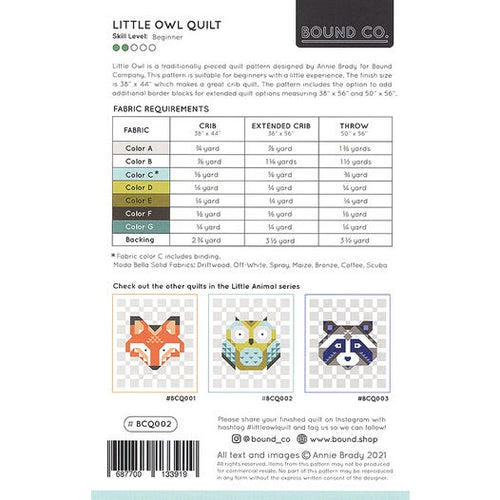Little Owl Quilt | Bound Co