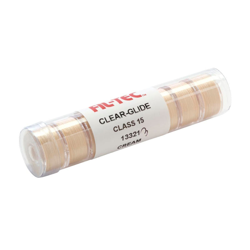 Fil-Tec Clear Glide 60wt 15 Class Bobbins  - Cream | 8/Tube