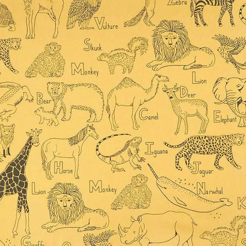 ABC XYZ - Animal Sketches Yellow | 20812-14 – Austin Sewing