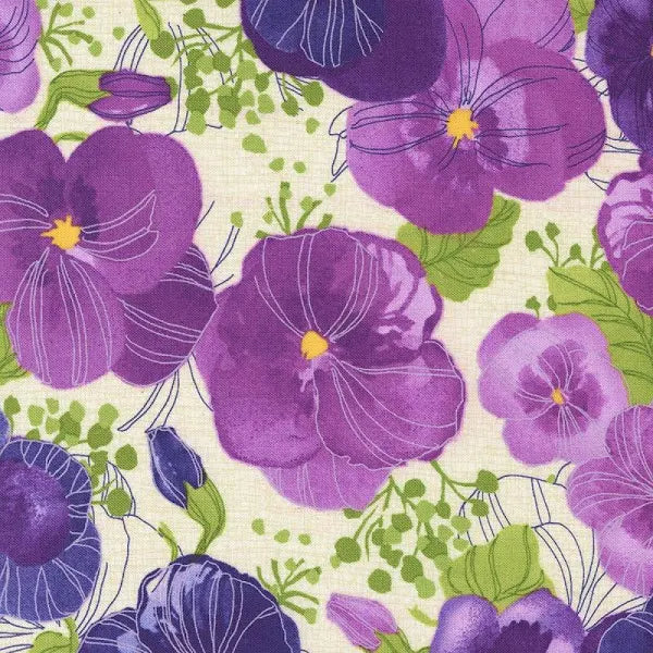 Pansy's Posies - Large Floral Cream | 48720-11