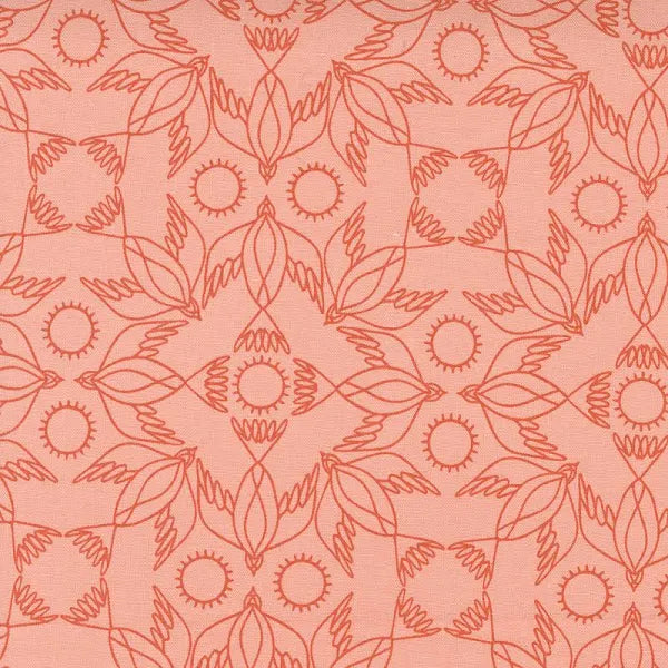 Birdsong - Bird Sketch Pattern Peach | 48355-12