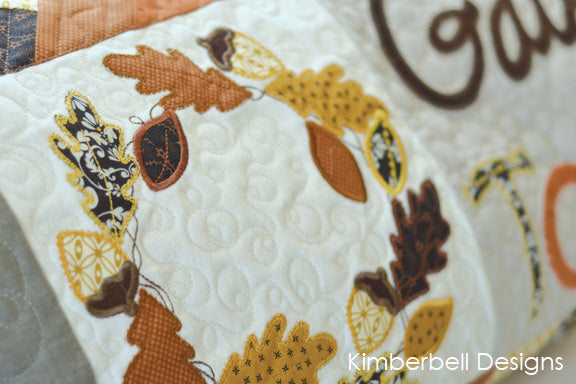 Kimberbell Designs | Gather Together Bench Pillow - Machine Embroidery