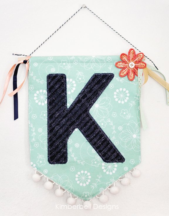 Kimberbell Designs | That’s Sew Chenille: Alphabet Pennant - Machine Embroidery