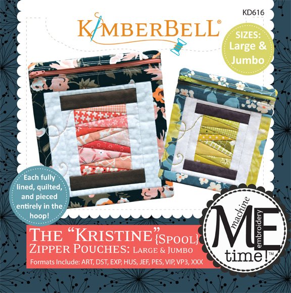 Kimberbell Designs | Kristine Zipper Pouch Large & Jumbo - Machine Embroidery
