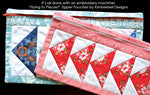 Kimberbell Designs | Flying to Pieces Zip Pouch Large & Jumbo - Machine Embroidery