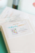 Kimberbell Designs | Premium Watercolor Cards/Envelopes (Set of 8) 4 ¼ x 5 ½”