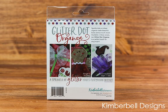 Kimberbell Designs | Glitter Dot Organza - Silver/Red/Purple
